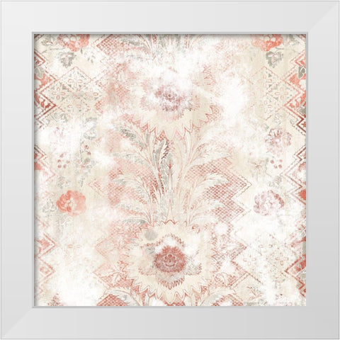World Traveler Textile I White Modern Wood Framed Art Print by Vess, June Erica