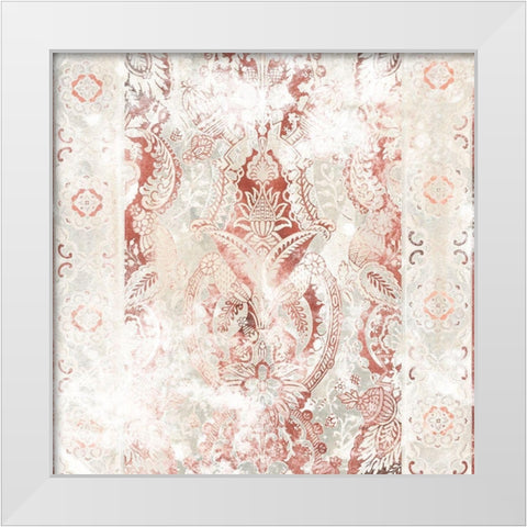World Traveler Textile IV White Modern Wood Framed Art Print by Vess, June Erica