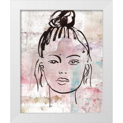 Feminas IV White Modern Wood Framed Art Print by Wang, Melissa