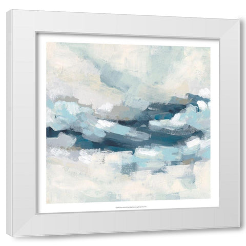 Wave Crest I White Modern Wood Framed Art Print by Vess, June Erica
