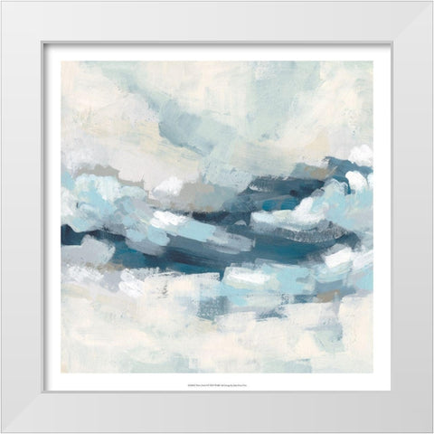 Wave Crest I White Modern Wood Framed Art Print by Vess, June Erica