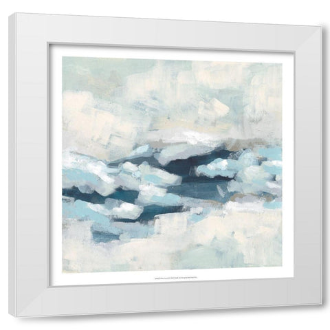 Wave Crest II White Modern Wood Framed Art Print by Vess, June Erica