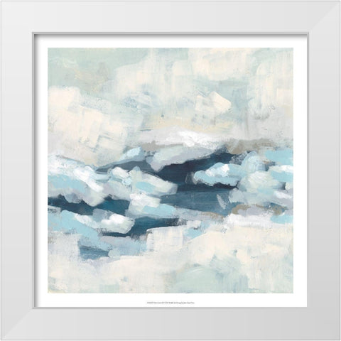 Wave Crest II White Modern Wood Framed Art Print by Vess, June Erica