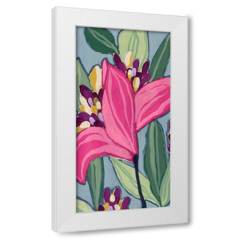 Tropical Mix I White Modern Wood Framed Art Print by Vess, June Erica