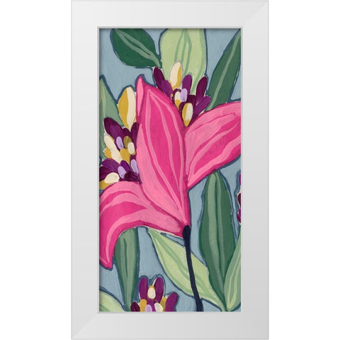 Tropical Mix I White Modern Wood Framed Art Print by Vess, June Erica