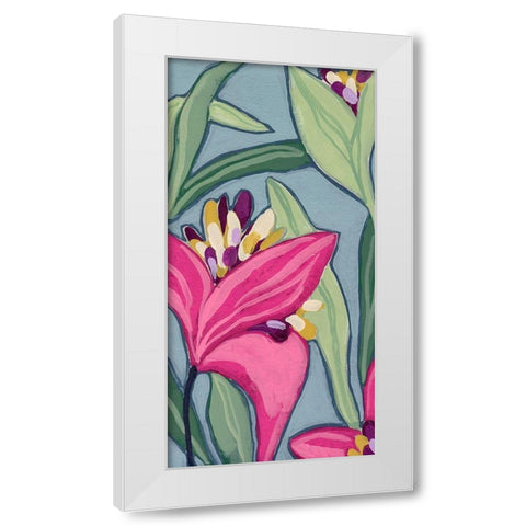 Tropical Mix II White Modern Wood Framed Art Print by Vess, June Erica