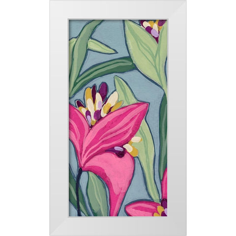 Tropical Mix II White Modern Wood Framed Art Print by Vess, June Erica