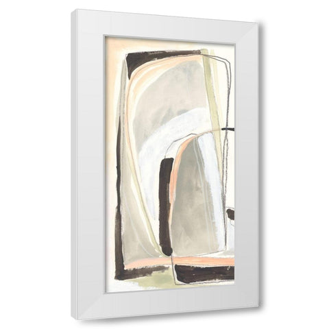 Keyhole I White Modern Wood Framed Art Print by Vess, June Erica