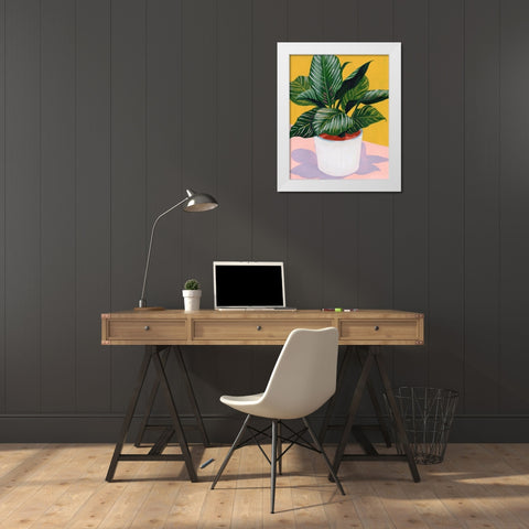 Calethea II White Modern Wood Framed Art Print by Popp, Grace