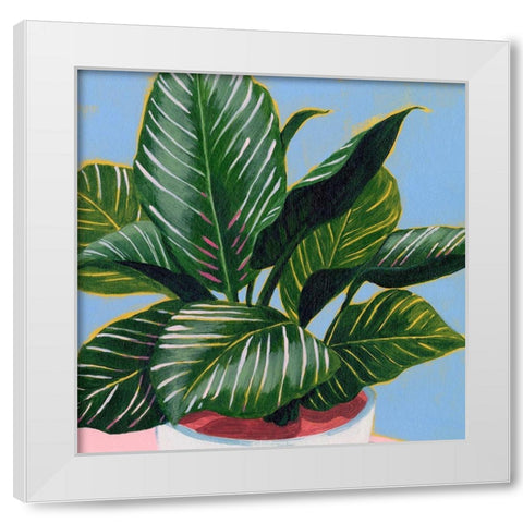 Calethea III White Modern Wood Framed Art Print by Popp, Grace