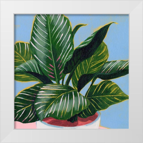 Calethea III White Modern Wood Framed Art Print by Popp, Grace