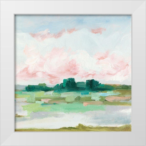 Pink Marsh I White Modern Wood Framed Art Print by Harper, Ethan