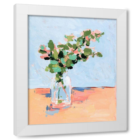 Baby Blue Eucalyptus II White Modern Wood Framed Art Print by Wang, Melissa