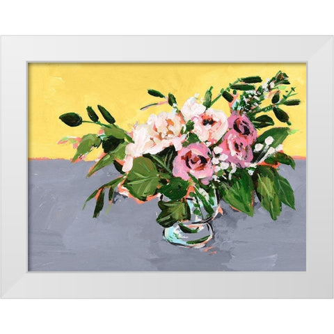 Natural Bouquet I White Modern Wood Framed Art Print by Wang, Melissa