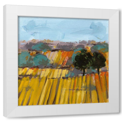 Wheat Crop I White Modern Wood Framed Art Print by Wang, Melissa