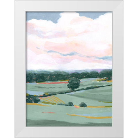 Pastel View I White Modern Wood Framed Art Print by Borges, Victoria