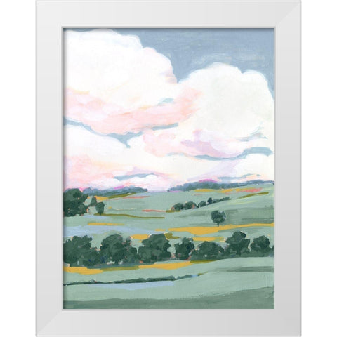 Pastel View II White Modern Wood Framed Art Print by Borges, Victoria
