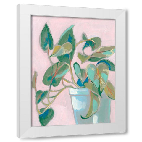 Quirky Plant I White Modern Wood Framed Art Print by Goldberger, Jennifer