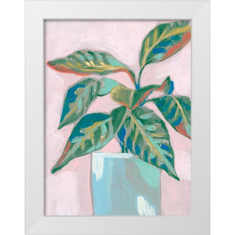 Quirky Plant II White Modern Wood Framed Art Print by Goldberger, Jennifer