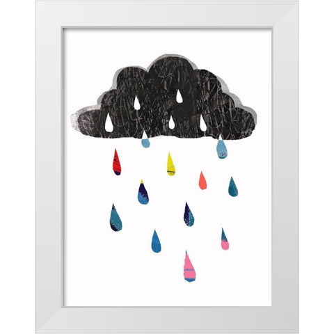 Rainy Day Rainbow I White Modern Wood Framed Art Print by Borges, Victoria