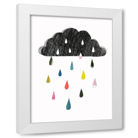Rainy Day Rainbow II White Modern Wood Framed Art Print by Borges, Victoria