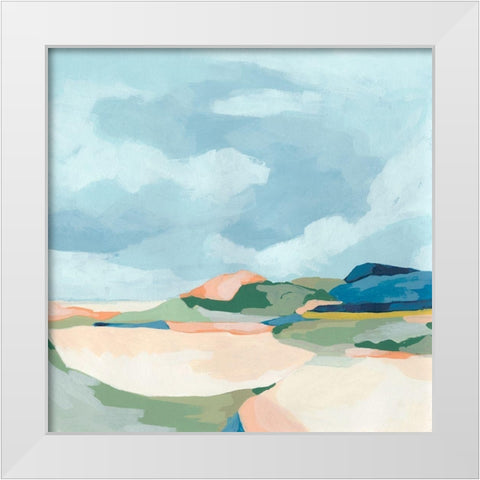 Valley Vista II White Modern Wood Framed Art Print by Vess, June Erica