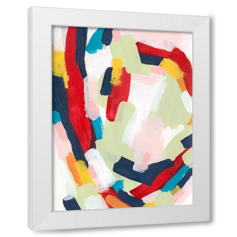 Vortex I White Modern Wood Framed Art Print by Vess, June Erica