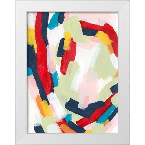Vortex I White Modern Wood Framed Art Print by Vess, June Erica