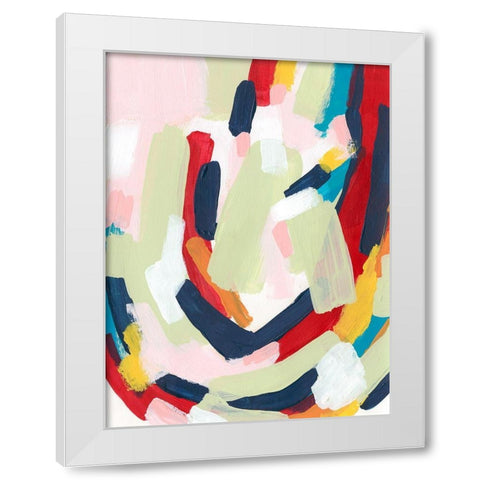 Vortex II White Modern Wood Framed Art Print by Vess, June Erica