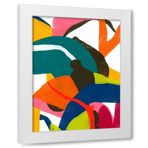 Jungle Overdrive I White Modern Wood Framed Art Print by Vess, June Erica