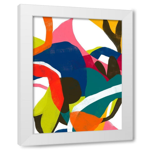 Jungle Overdrive II White Modern Wood Framed Art Print by Vess, June Erica