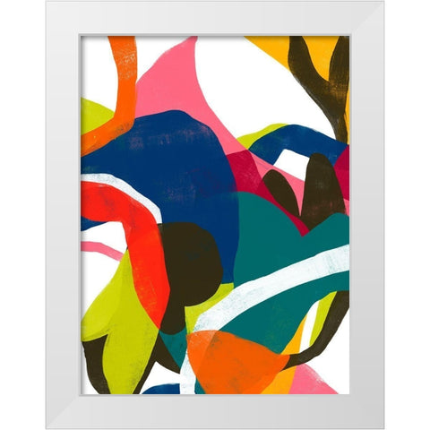 Jungle Overdrive II White Modern Wood Framed Art Print by Vess, June Erica