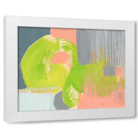 Lime Squeeze I White Modern Wood Framed Art Print by Goldberger, Jennifer