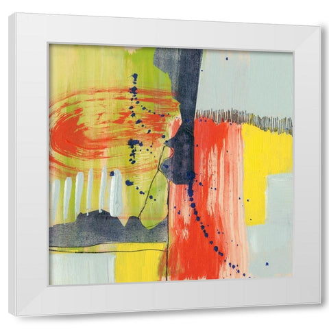 Bold Strokes II White Modern Wood Framed Art Print by Goldberger, Jennifer