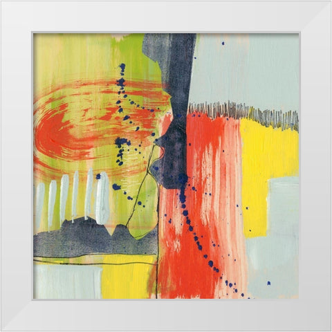 Bold Strokes II White Modern Wood Framed Art Print by Goldberger, Jennifer