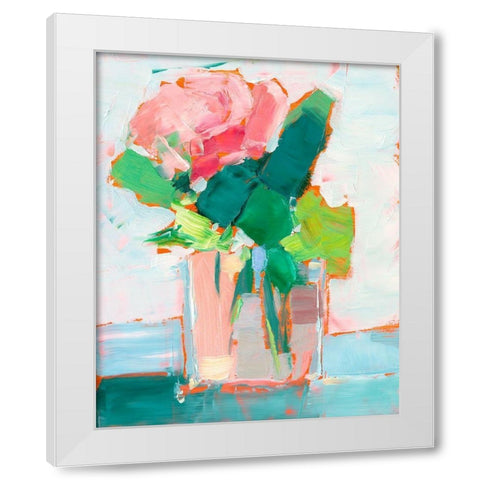 Cut Flowers II White Modern Wood Framed Art Print by Harper, Ethan
