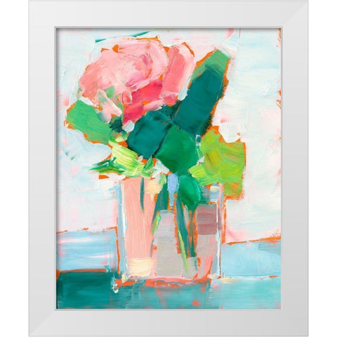 Cut Flowers II White Modern Wood Framed Art Print by Harper, Ethan
