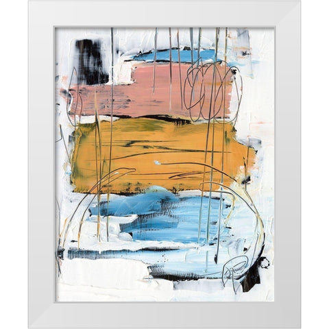 Stacked Together I White Modern Wood Framed Art Print by Harper, Ethan