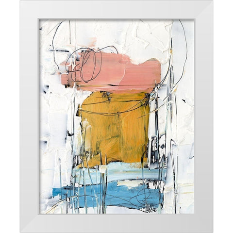 Stacked Together II White Modern Wood Framed Art Print by Harper, Ethan