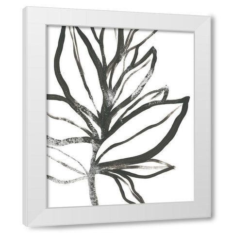 Leaf Instinct I White Modern Wood Framed Art Print by Vess, June Erica