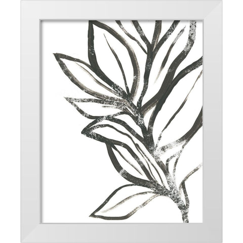 Leaf Instinct II White Modern Wood Framed Art Print by Vess, June Erica