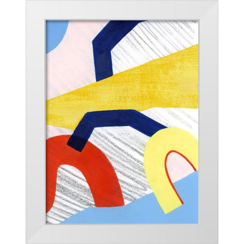 Simple Scribbles I White Modern Wood Framed Art Print by Popp, Grace