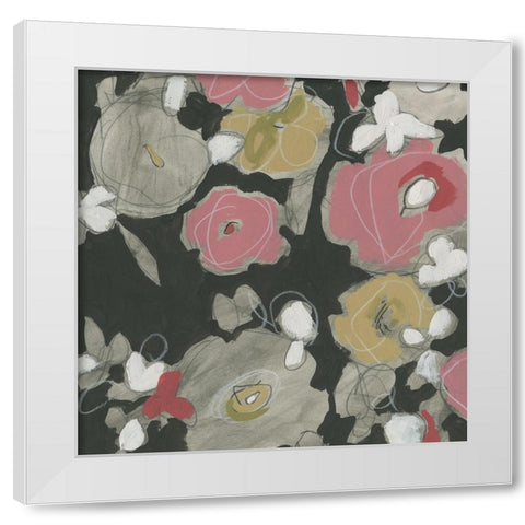 Impulse Floral I White Modern Wood Framed Art Print by Vess, June Erica