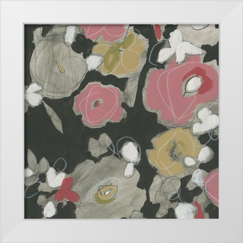 Impulse Floral I White Modern Wood Framed Art Print by Vess, June Erica