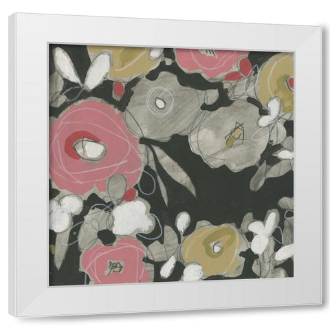 Impulse Floral II White Modern Wood Framed Art Print by Vess, June Erica