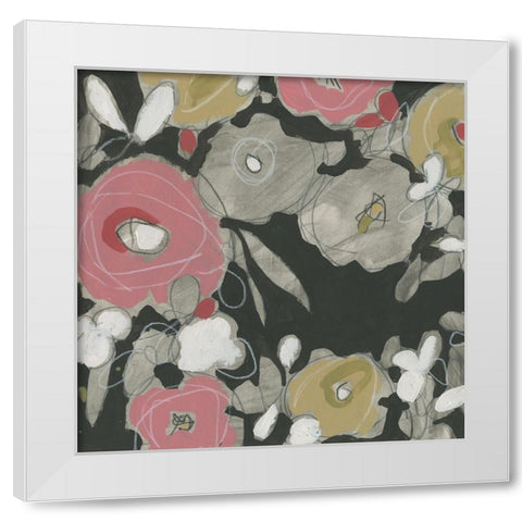 Impulse Floral II White Modern Wood Framed Art Print by Vess, June Erica