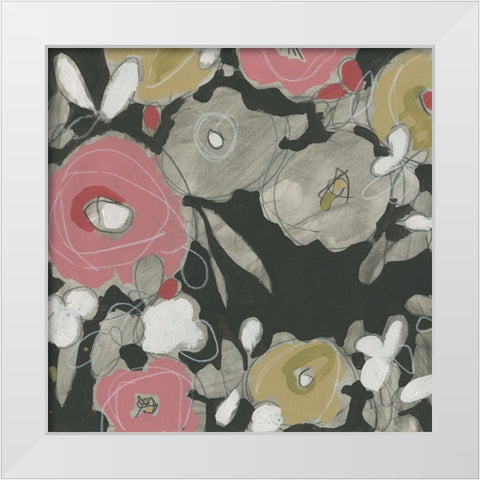 Impulse Floral II White Modern Wood Framed Art Print by Vess, June Erica