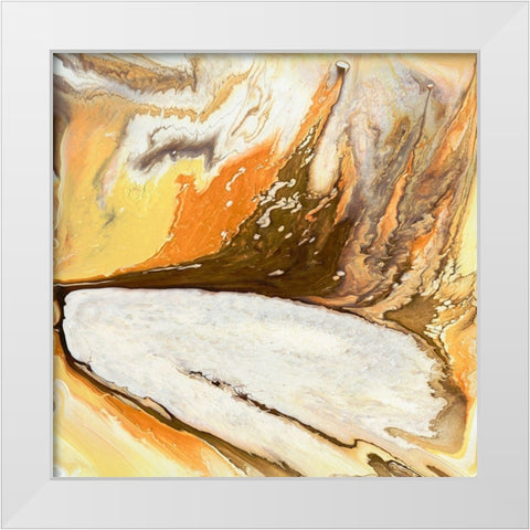 Liquid Earth I White Modern Wood Framed Art Print by Studio W