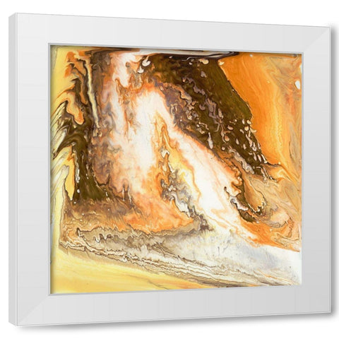 Liquid Earth II White Modern Wood Framed Art Print by Studio W