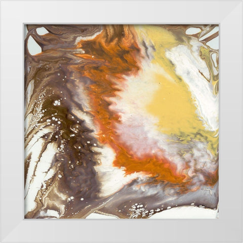 Liquid Earth III White Modern Wood Framed Art Print by Studio W